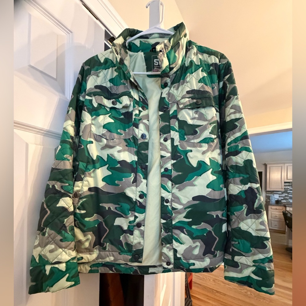 Stio Women’s Skycrest Insulated Snap Shirt-Camouflage